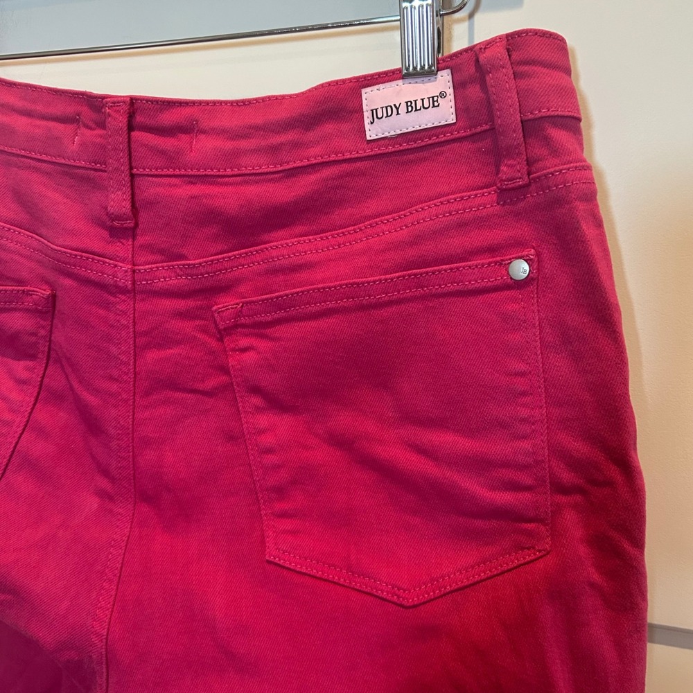Judy Blue Raspberry Pink Skinny Jeans - Picture 3 of 10